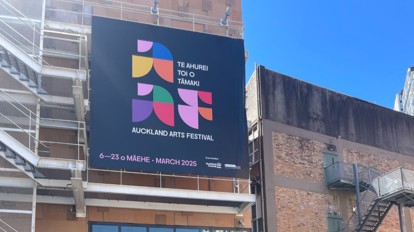 Auckland Arts Festival Banner at Q Theatre