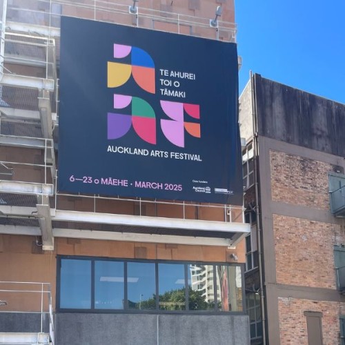 Auckland Arts Festival Banner at Q Theatre